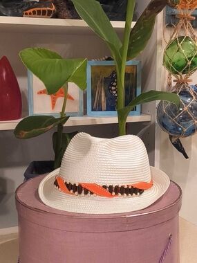 Magid Resort Fedora - Artisan Beaded Band - Bright White Travel Hat